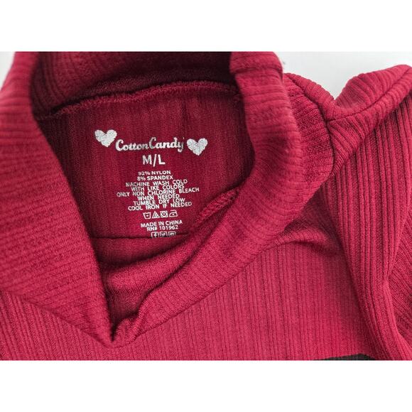 Y2K Junior Womens M/L Cropped Ribbed Sweater- Cotton Candy Sweet Collection - Picture 3 of 4